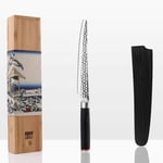 KOTAI - Bread Knife (Serrated Knife) 20 cm Blade - Handmade - Japanese 440C Ultra-Sharp Stainless Steel Blade with Pakkawood Handle