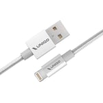 UNIQO Câble USB 2.0 - Lightning sans enchevêtrement en Nylon pour Chargement et Transfert de données, Longueur 1 m, certifié Made for Apple pour iPhone et iPad