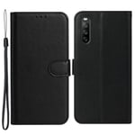 SKALO Sony Xperia 10 V Plånboksfodral i PU-Läder - Svart Svart