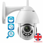 5X ZOOM Wireless Outdoor CCTV HD 1080P WIFI IP Camera Home Security IR Cam UK