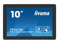 Iiyama Prolite Tw1023asc-B2p - Led-Skärm - 10.1" - Stationär - Pekskärm - 1280 X 800 Wxga @ 60 Hz - Ips - 450 Cd/M² - 1000:1 - 25 Ms - Hdmi - Högtalare - Svart Ram Med Matta Ytor