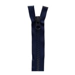 No.10 Plastic Zipper Open End Zip Heavy Duty from 24 to 220 inch, (Navy Blue (330) - Autolock Puller, 24 inch - 61 cm)