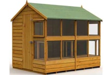 Forest Garden 8x6 Apex Shiplap Dipped Wooden Potting Shed