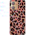 Motorola Edge 40 Neo Transparent Mobilskal Leopardskrud
