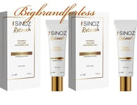 SINOZ Retouch Tone Equalizing Cream Collagen, Hyaluronic Acid 50ml X 2 RRP £ 62