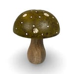 Miljögården Svamp dekoration grön H10 cm