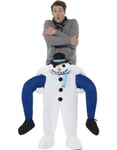 Snögubbe Piggyback Ride - Unisex Lyxdräkt