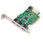 D&H USB 3.0 PCI-e Expansion Card PCIe USB3.0 Adapter 3 External + 1 Internal USB PCI Express Converter Support IPad Charging