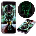 i-Case for Samsung Galaxy S9 Case Cover - Soft Silicone TPU Mobile Shell Fashion Luminous Shockproof, Anti-fall, Non-Slip, Back Skin Mobile Phone Cases for Samsung Galaxy S9-Wolf king