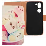 Lankashi Painted Flip Wallet-Design PU Leather Cover Skin Protection Case TPU Silicone Shell For Doro 8050 5.7" (Lovely Design)