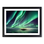 Special Aurora Borealis H1022 Framed Print for Living Room Bedroom Home Office Décor, Wall Art Picture Ready to Hang, Black A2 Frame (64 x 46 cm)
