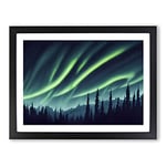 Tantalizing Aurora Borealis H1022 Framed Print for Living Room Bedroom Home Office Décor, Wall Art Picture Ready to Hang, Black A3 Frame (46 x 34 cm)