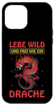 Coque pour iPhone 14 Plus Lebe Wild Und Frei Wie Ein Drache Fantaisie Dragon Dragons