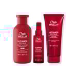 Wella Professionals Ultimate Repair Shampoo 250ml + Conditioner 200ml +  Miracle Hair Rescue 95ml