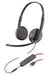 Plantronics Blackwire 3200 Stereo Corded UC Headset With USB-C & 3.5mm Smart Pho
