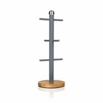 Swan Nordic Scandi Mug Tree with Non-Slip Bamboo Base, Slate Grey- SWKA17510GRYN