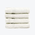 Allure Zero Twist Face Cloths Pack of 4 30 x 30cm, 100% Egyptian Cotton Flannels (Cream)
