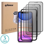 Privacy Screen Protector Herdet Glass Full Dekning Glass Film for iPhone Flerfarget iPhone 15 Pro Max