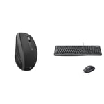 Logitech MX Anywhere 2S Wireless Mouse, Graphite Black & MK120 Wired Keyboard and Mouse Combo, Optical Wired Mouse, USB Plug-and-Play, Black