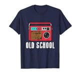 Old Radio School Boom Box Radio Retro Funny Boombox Radio T-Shirt