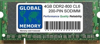 4GB DDR2 800MHz PC2-6400 200-PIN SODIMM MEMORY RAM FOR INTEL IMAC EARLY 2008 20" (2.4GHz, 2.66GHz) / 24" (2.8GHz, 3.06GHz)