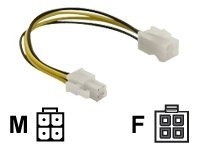 Delock - Förlängningskabel För Ström - 4 Pin Atx12v (Hane) Till 4 Pin Atx12v (Hona) - 15 Cm