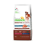 Natural Trainer Sensitive No Grain Adult Medium/Maxi Single Protein med öring och potatis - Uppsättning %: 2 x 12 kg