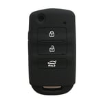 Silicone Car Key Cover Case 3 Buttons Remote Control Key Holder Protector Car Accessories Key Fob Bag,For Kia K7 K9 Cadenza,Black