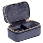 DARK Velvet Jewellery Box Micro Sprarkled Steel Blue