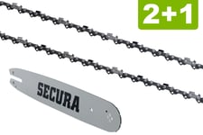 2 Chaînes + guide adapté pour McCulloch CS380 T | 40cm 3/8LP 56M 1,3mm
