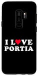 Coque pour Galaxy S9+ I Love Portia Nom assorti pour petite amie et petit ami Portia