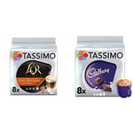 Tassimo L'OR Caramel Latte Macchiato Coffee Pods x8 (Pack of 5, Total 40 Drinks) & Cadbury Hot Chocolate Pods x8 (Pack of 5, Total 40 Drinks)