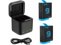 Telesin Charger + 2x Rechargeable Battery For Gopro Hero 9