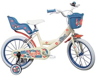 ALBRI Stitch Vélo Panier et Porte-Bouteilles Bicyclette Bébé – Fille, Blanc, 16 pollici