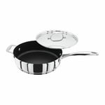 Stellar 7000 24cm Saute Stainless Steel Suitable for Aga Rayburn