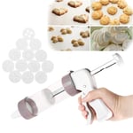 LAEMALLS Biscuit Making and Icing Set, Cookie Maker Press Gun Kit, Multifunctional Comfort Grip Cookie Press, Food Grade Cake Maker with 13 Discs and 6 Nozzles, Ideal for Beginner and Professional#1