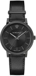 Versace VE5A00220 V Circle Sort/Læder Ø43 mm