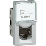 10 st Mosaik datauttag RJ45 Cat-6 FTP 1M aluminium