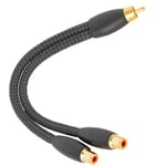 AudioQuest Répartiteur en Y : un câble RCA mâle vers deux RCA femelles de 15,24 cm
