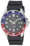 Casio Duro Marlin Men's 200M WR Black Dive Watch (MDV106B-1A2) - Black/Red/Blue