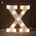 Led Night Light Party Decor Lamp Letters Pattern X
