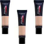3 X New L'Oreal Infallible 24H Matte Cover Foundation 30Ml - 175 Sand