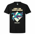 Minecraft | EnderDragon | Kids | Black T-Shirt | 12-13 YR
