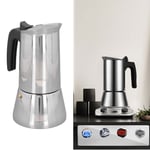(6 Cup) Stainless Steel Maker Stainless Steel Moka Pot Electric Induction