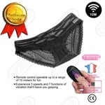 LSC® Nya vibrerande trosor 10 funktioner Trådlös fjärrkontroll Strap On Underwear Vibrator Stimulator - Typ Svart