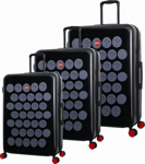 BBM LEGO - ColourBox Brick Dots resväska / vagn-set 3 delar Svart/grå