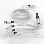 Câble Multi USB,3 en 1 Câble Universel 1.8M multi USB Câble de Chargement en Nylon avec Lightnning Micro USB Type C pour iPhone 14 13 12 11 X XR 8 7 6,Samsung Galaxy,Huawei,OnePlus,Nokia,LG