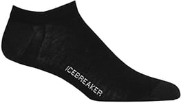 Icebreaker Lifestyle Fine Gauge Chaussettes Invisibles, Noir/Neige, M Homme