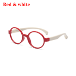 Children Eyeglasses Anti-blue Rays Glasses Anti-uv Radiation Red & White