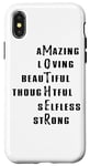 Coque pour iPhone X/XS Amazing Loving Beautiful Thoughtful Selfless - Fête des Mères